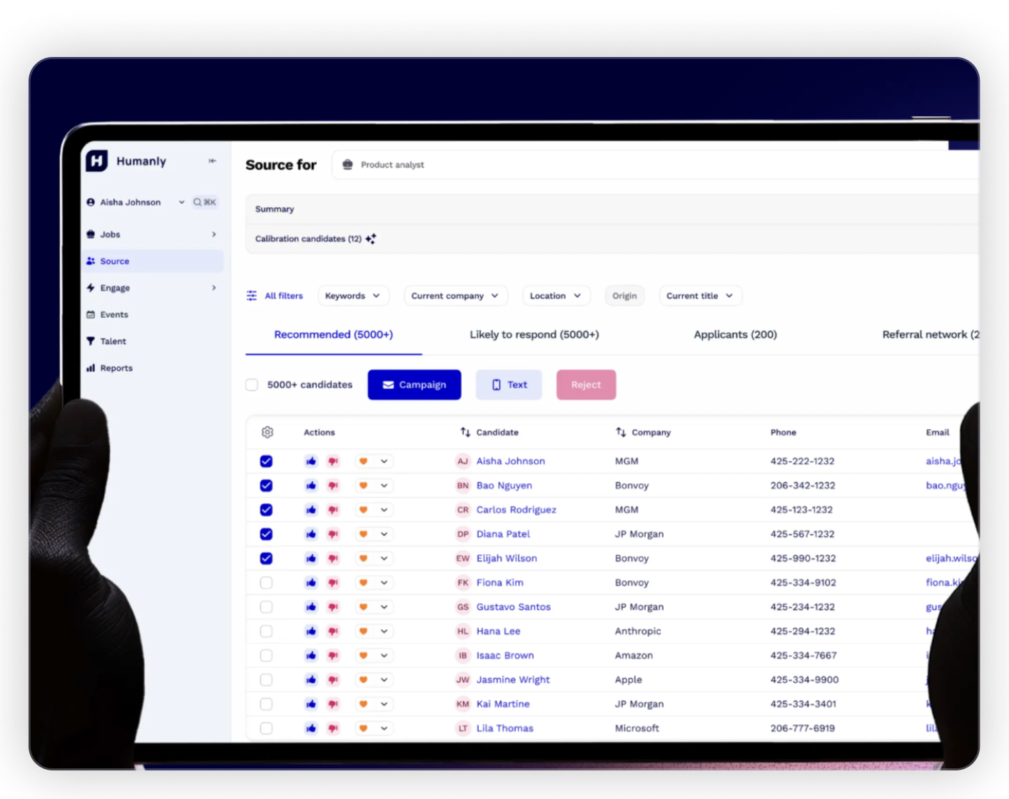 Humanely AI recruiter